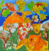 N°8 LE JARDIN CLOS huile sur papier  55 x 55 cm.jpg