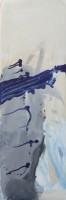 serie B original blue n° 2  bis acrylique et encre sur toile  30X90 450 euros.JPG