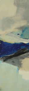 serie C original blue n° 2 acrylique et encre  pierre noire sur toile 30x90 400 euros.jpg